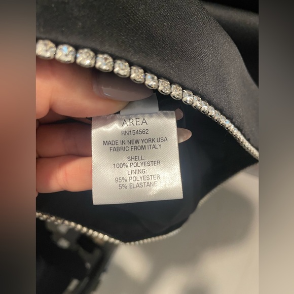 Area Crystal Embellished Satin Mini Dress- Never Worn! - Picture 9 of 9